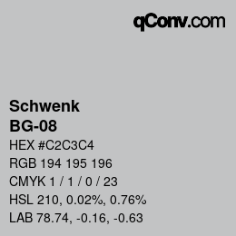 Color code: Schwenk - BG-08 | qconv.com