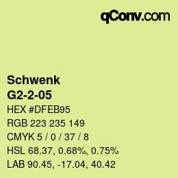 Color code: Schwenk - G2-2-05 | qconv.com