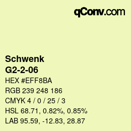 Color code: Schwenk - G2-2-06 | qconv.com