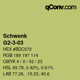 Color code: Schwenk - G2-3-03 | qconv.com