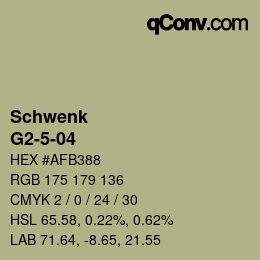 Color code: Schwenk - G2-5-04 | qconv.com