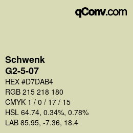 Color code: Schwenk - G2-5-07 | qconv.com