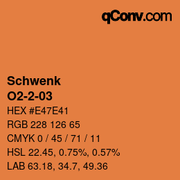 Código de color: Schwenk - O2-2-03 | qconv.com