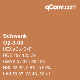 カラーコード: Schwenk - O2-3-03 | qconv.com
