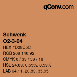 Color code: Schwenk - O2-3-04 | qconv.com