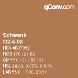 Color code: Schwenk - O2-4-03 | qconv.com