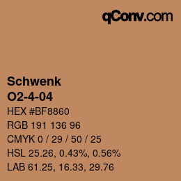 Color code: Schwenk - O2-4-04 | qconv.com