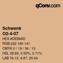 Código de color: Schwenk - O2-4-07 | qconv.com