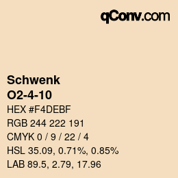 Color code: Schwenk - O2-4-10 | qconv.com