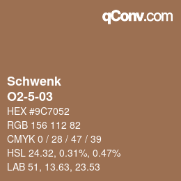 カラーコード: Schwenk - O2-5-03 | qconv.com