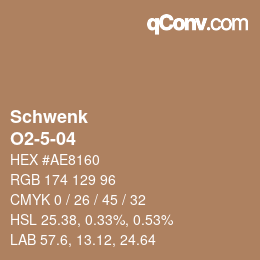 カラーコード: Schwenk - O2-5-04 | qconv.com