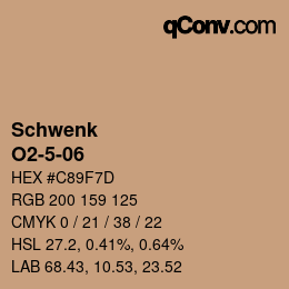 カラーコード: Schwenk - O2-5-06 | qconv.com