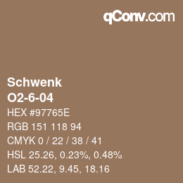 Farbcode: Schwenk - O2-6-04 | qconv.com