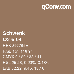 Código de color: Schwenk - O2-6-04 | qconv.com
