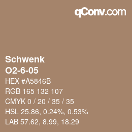 カラーコード: Schwenk - O2-6-05 | qconv.com