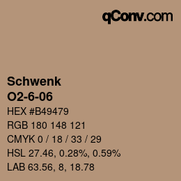 カラーコード: Schwenk - O2-6-06 | qconv.com