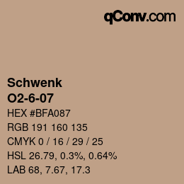 カラーコード: Schwenk - O2-6-07 | qconv.com