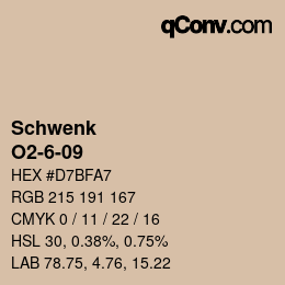 Farbcode: Schwenk - O2-6-09 | qconv.com