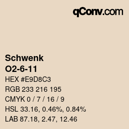 Color code: Schwenk - O2-6-11 | qconv.com