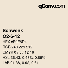 Color code: Schwenk - O2-6-12 | qconv.com