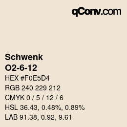 Código de color: Schwenk - O2-6-12 | qconv.com