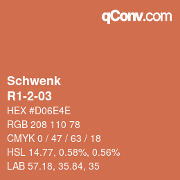 カラーコード: Schwenk - R1-2-03 | qconv.com