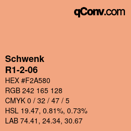 Color code: Schwenk - R1-2-06 | qconv.com