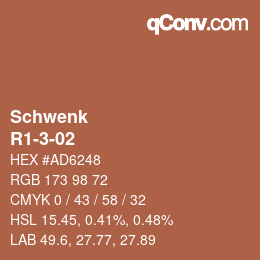 カラーコード: Schwenk - R1-3-02 | qconv.com