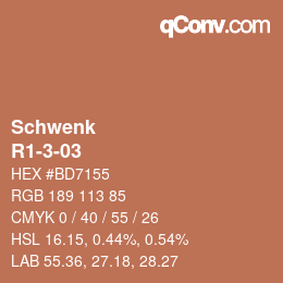カラーコード: Schwenk - R1-3-03 | qconv.com