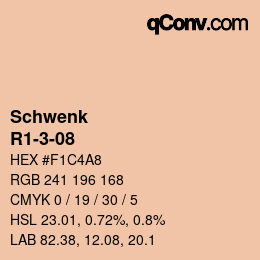 Color code: Schwenk - R1-3-08 | qconv.com