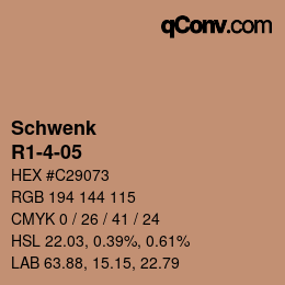 カラーコード: Schwenk - R1-4-05 | qconv.com