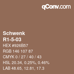 カラーコード: Schwenk - R1-5-03 | qconv.com