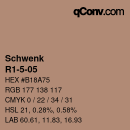 Código de color: Schwenk - R1-5-05 | qconv.com