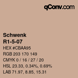 カラーコード: Schwenk - R1-5-07 | qconv.com
