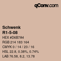 カラーコード: Schwenk - R1-5-08 | qconv.com