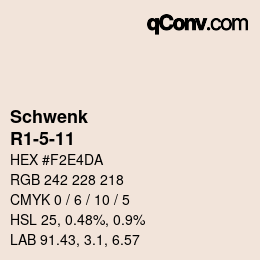 Color code: Schwenk - R1-5-11 | qconv.com