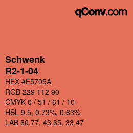 Color code: Schwenk - R2-1-04 | qconv.com