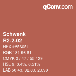 カラーコード: Schwenk - R2-2-02 | qconv.com