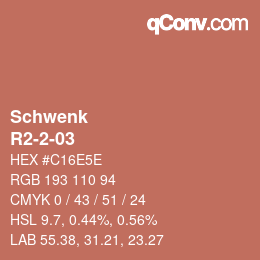 Color code: Schwenk - R2-2-03 | qconv.com