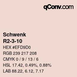 カラーコード: Schwenk - R2-3-10 | qconv.com