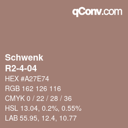 Color code: Schwenk - R2-4-04 | qconv.com