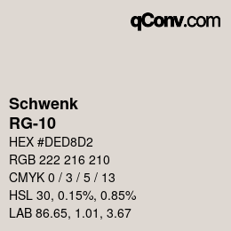 カラーコード: Schwenk - RG-10 | qconv.com