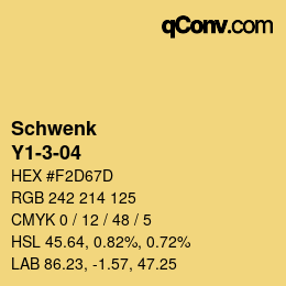 Código de color: Schwenk - Y1-3-04 | qconv.com