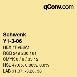 Código de color: Schwenk - Y1-3-06 | qconv.com