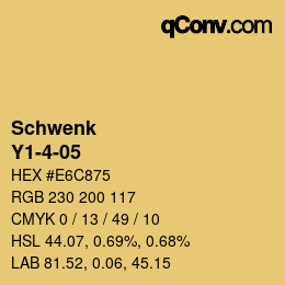 カラーコード: Schwenk - Y1-4-05 | qconv.com