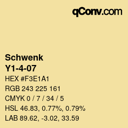 カラーコード: Schwenk - Y1-4-07 | qconv.com