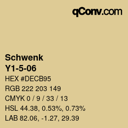 カラーコード: Schwenk - Y1-5-06 | qconv.com