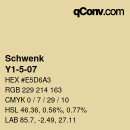 カラーコード: Schwenk - Y1-5-07 | qconv.com