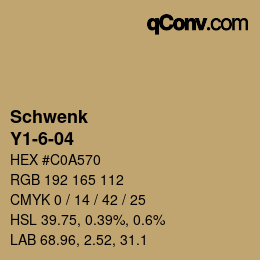 Código de color: Schwenk - Y1-6-04 | qconv.com