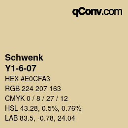 カラーコード: Schwenk - Y1-6-07 | qconv.com